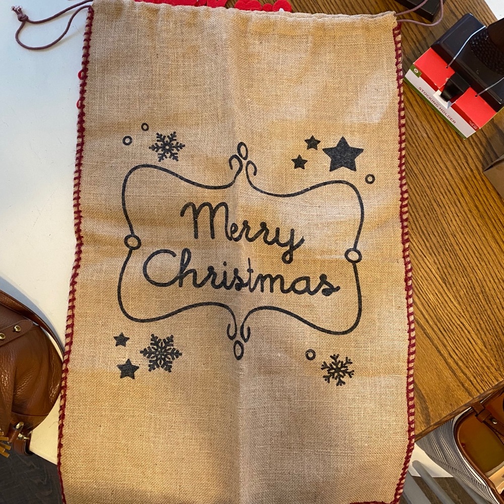 Burlap Christmas sack